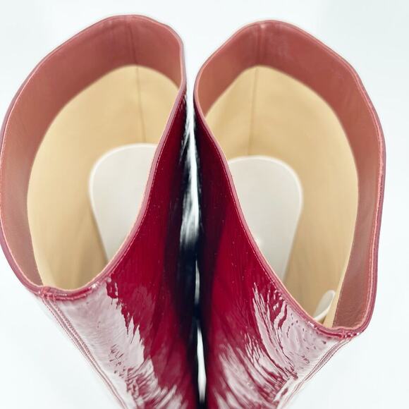 Christian Louboutin Red Patent Leather Condorocombo 55 Knee High Boot EU 37.5 - Picture 7 of 16